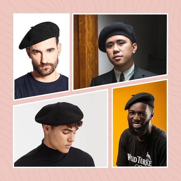 9546 Berets For Adults - French Beret - Artist Hat - 12 Pack Black
